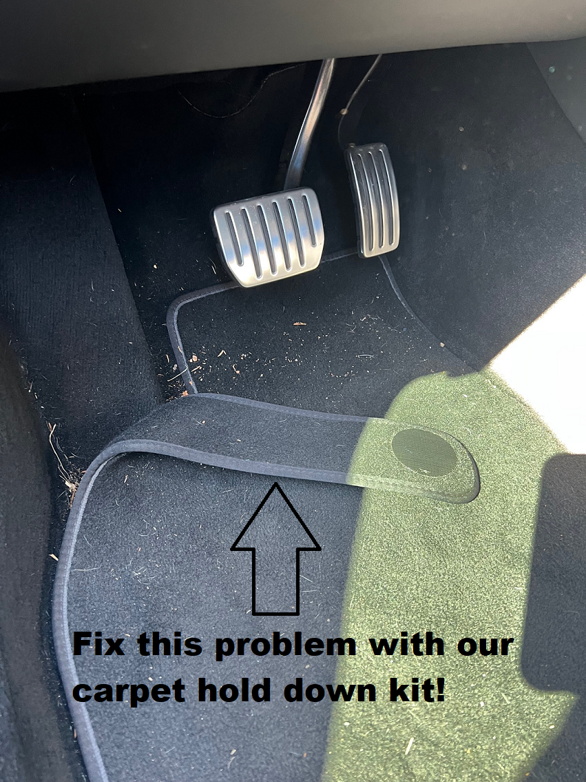 Tesla Model S, 3, X, Y Carpet Floor Mat Hold Down Kit, Pack of 5