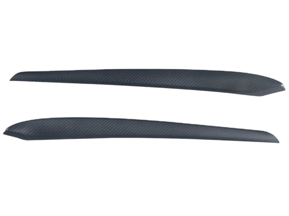 Tesla Model 3, Y, Interior Door Panel Molding Trim, ABS Matte Carbon Fiber, Pair, 2021-2024