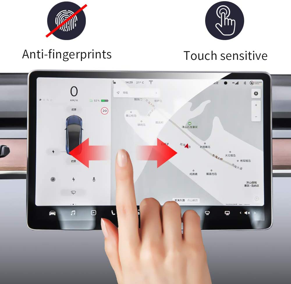 Tesla Model 3, Y, Matte Anti-Glare 9H Navigation Tempered Glass Screen Protector