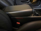 Tesla Model 3, Y Center Console Armrest Cover, ABS, Matte Carbon Fiber