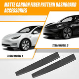 Tesla Model 3, Y Dashboard Cap Cover, ABS, Matte Carbon Fiber, 2017-2021