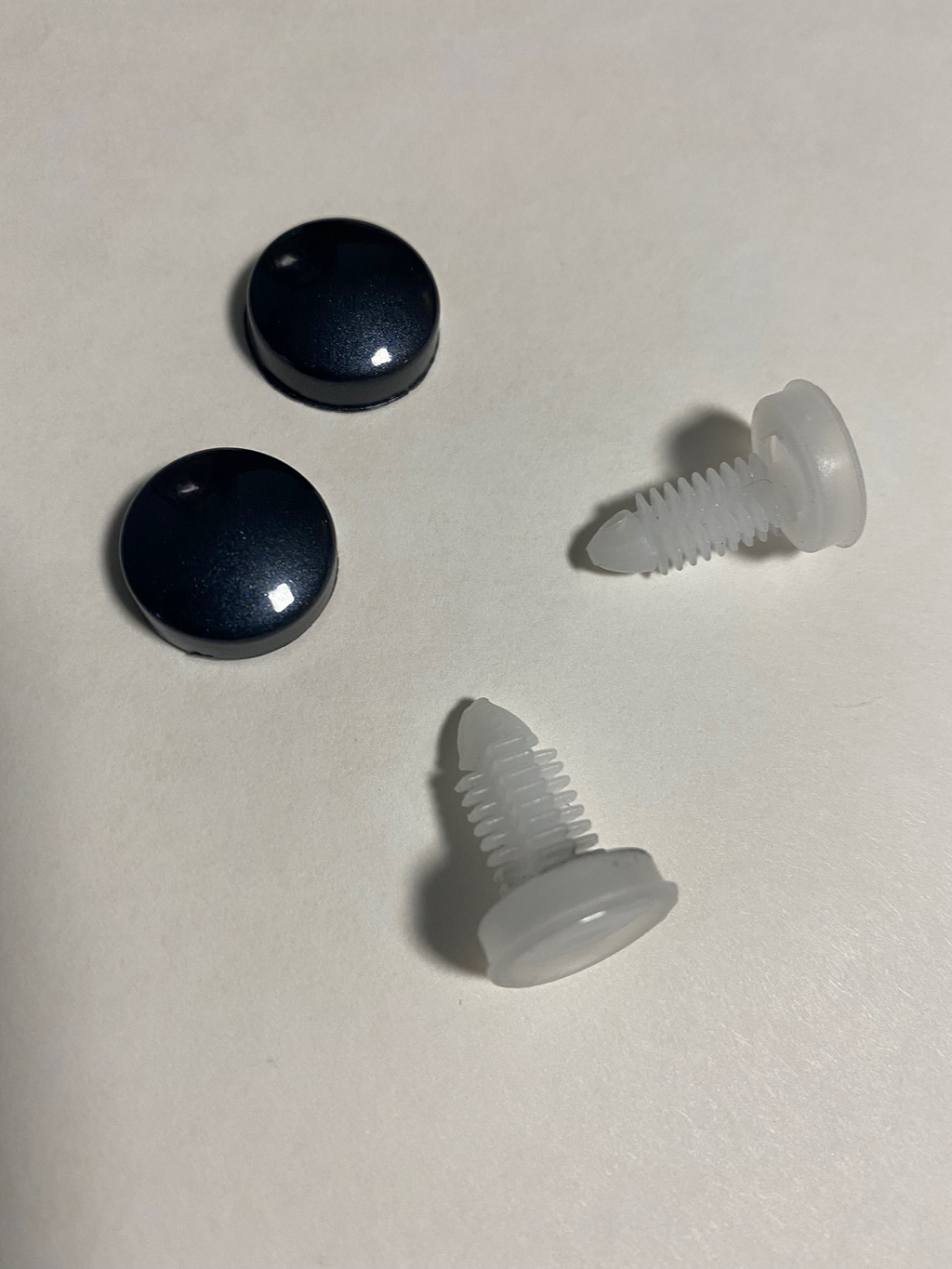 Tesla Model S, 3, X, Y Front Bumper Painted License Plate Hole Cover Plugs, Midnight Silver PMNG