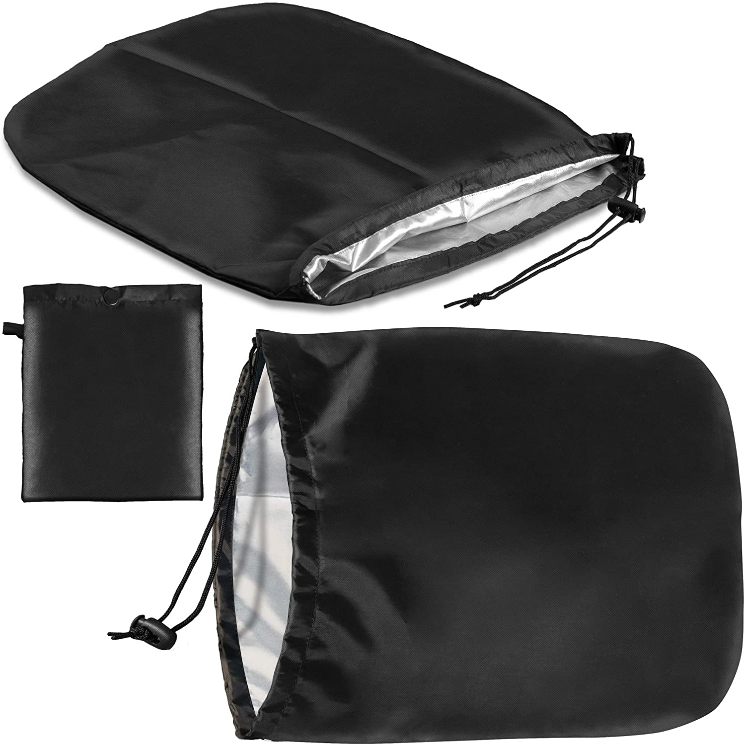 Chevy Bolt EV Side Mirror Snow Covers, With Carry Pouch, Black, 2017-2022