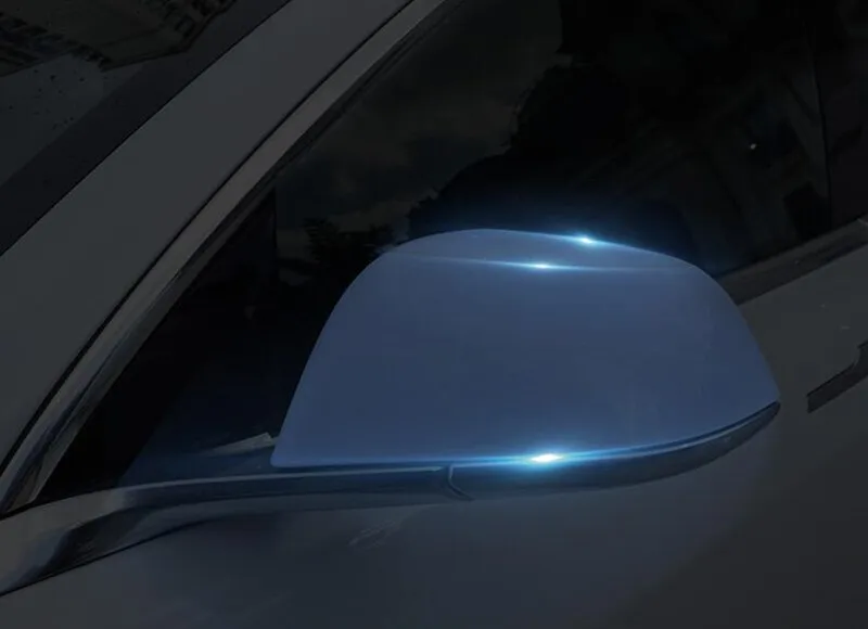 Tesla Model 3 Outside Rearview Mirror Clear TPU, PPF Protection Film, Pre-Cut, 2017-2023