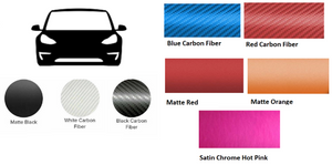 Tesla Model 3 Car Image Decal Sticker, Many Colors