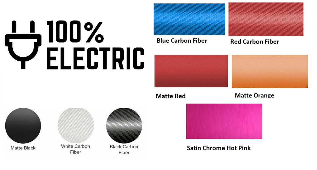 Tesla, Chevy Bolt, Chevy Volt, Fiat 500E, Smart Car, Jaguar I Pace,100% Electric Vehicle Vinyl Decal