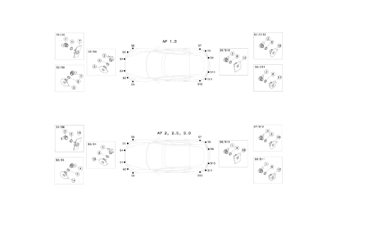 Tesla Model S Rear Bumper Park Assist Sensor Retainer, Left Rear S11, 2012-2021