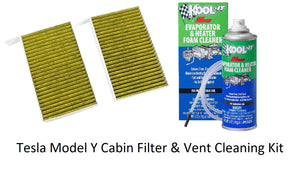 Tesla Model Y Interior Vent & Cabin Filter Cleaning Kit, 2020-2024