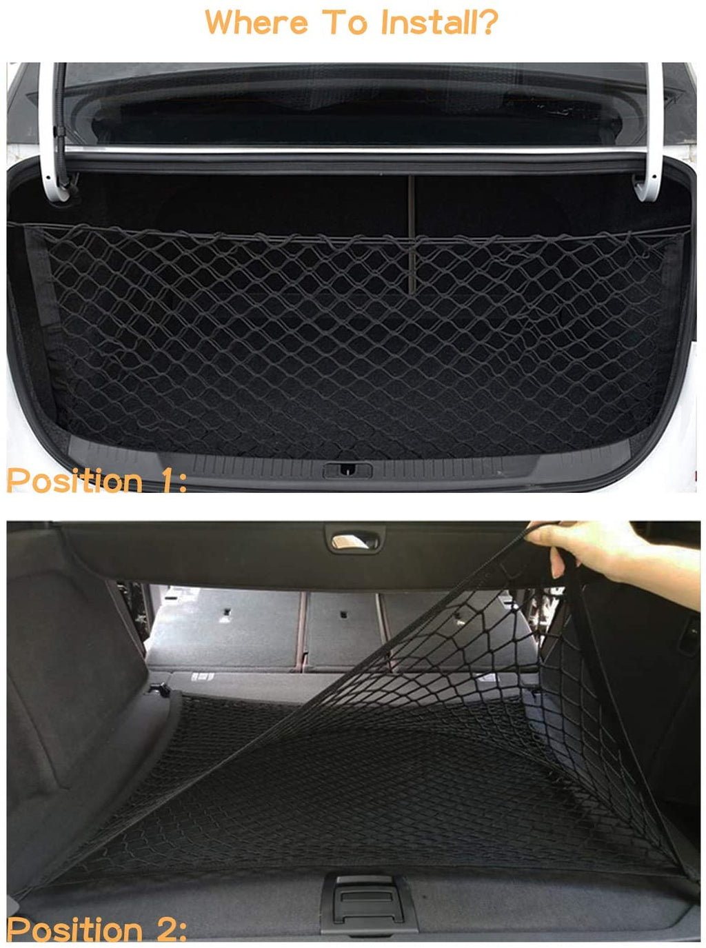 Tesla Model S, 3, X, Y Trunk Cargo Net (Envelope Style)