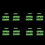 Tesla Model 3, Y, Interior Door Open Words Exit Stickers Decal Set, Reflective, Glow In The Dark