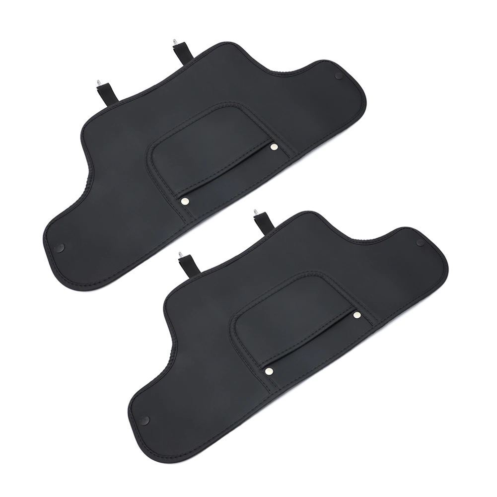 Tesla Model 3, Y Seat Back Protector Kick Pads, Vegan Leather, Black