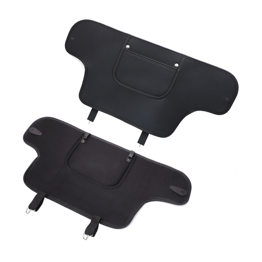 Tesla Model 3, Y Seat Back Protector Kick Pads, Vegan Leather, Black