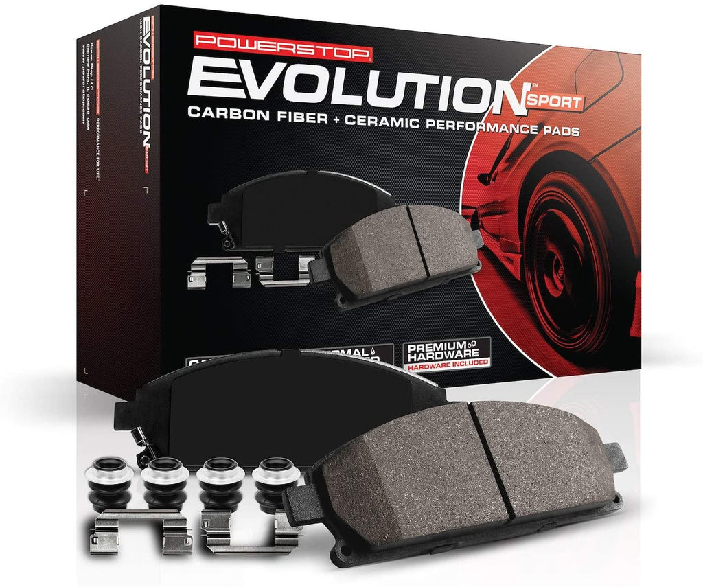 Smart Car Fortwo Power Stop Front Z23 Evolution Sport Brake Pads w/Hardware, 2005-2016
