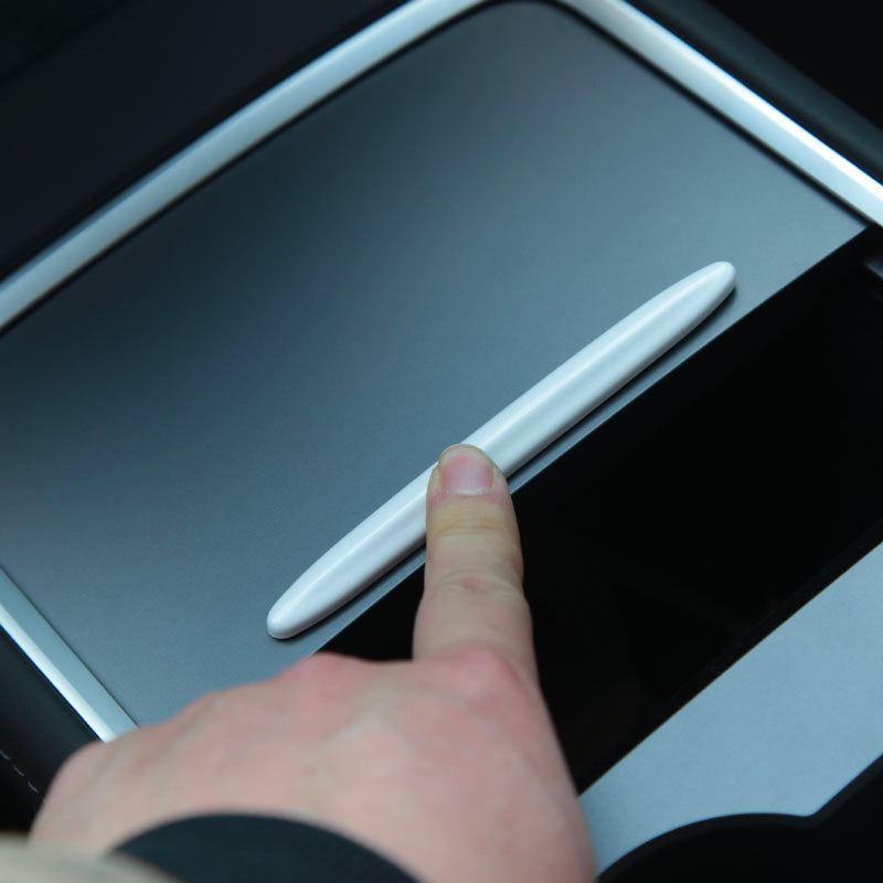 Tesla Model 3, Y, Center Console Slide Cover Button, Pearl White