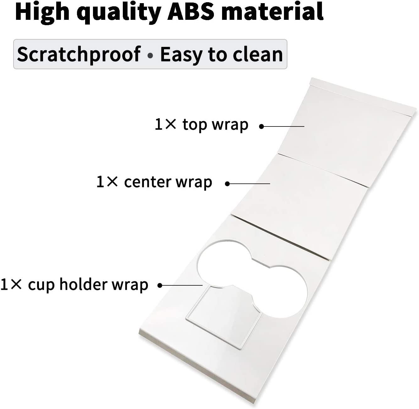 Tesla Model 3, Y Pearl White ABS Center Console Cover Kit, 2017-2020