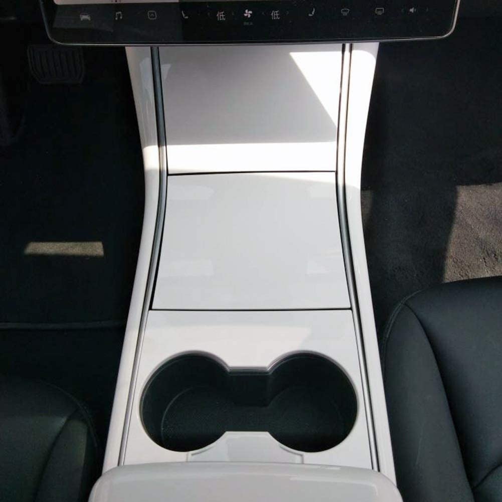 Tesla Model 3, Y Pearl White ABS Center Console Cover Kit, 2017-2020