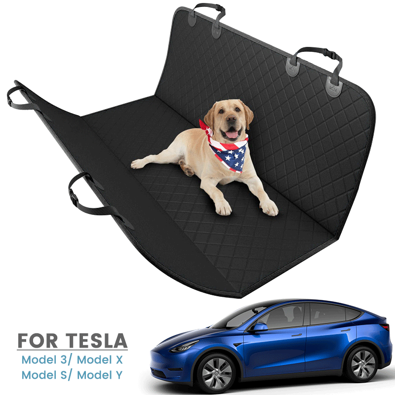 Tesla Model S, 3, X, Y, Rear Seat Pet Cover Protector, Waterproof, Scratch Proof, Nonslip