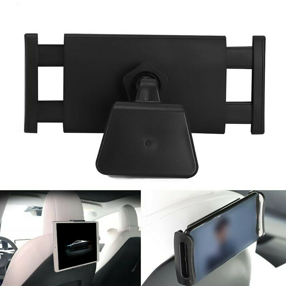 Tesla Model 3, Y Rear Back Seat Cell Phone Holder iPad Mount Bracket, Black