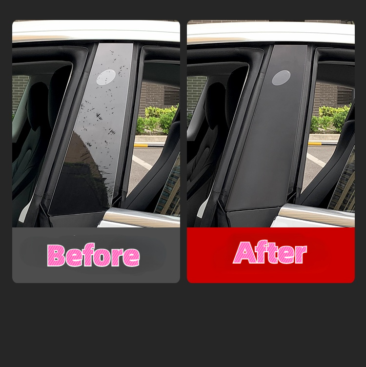 Tesla Model 3 Outer Center B Pillar Protector Films, Clear TPU, Scratch-Proof, 2017-2022