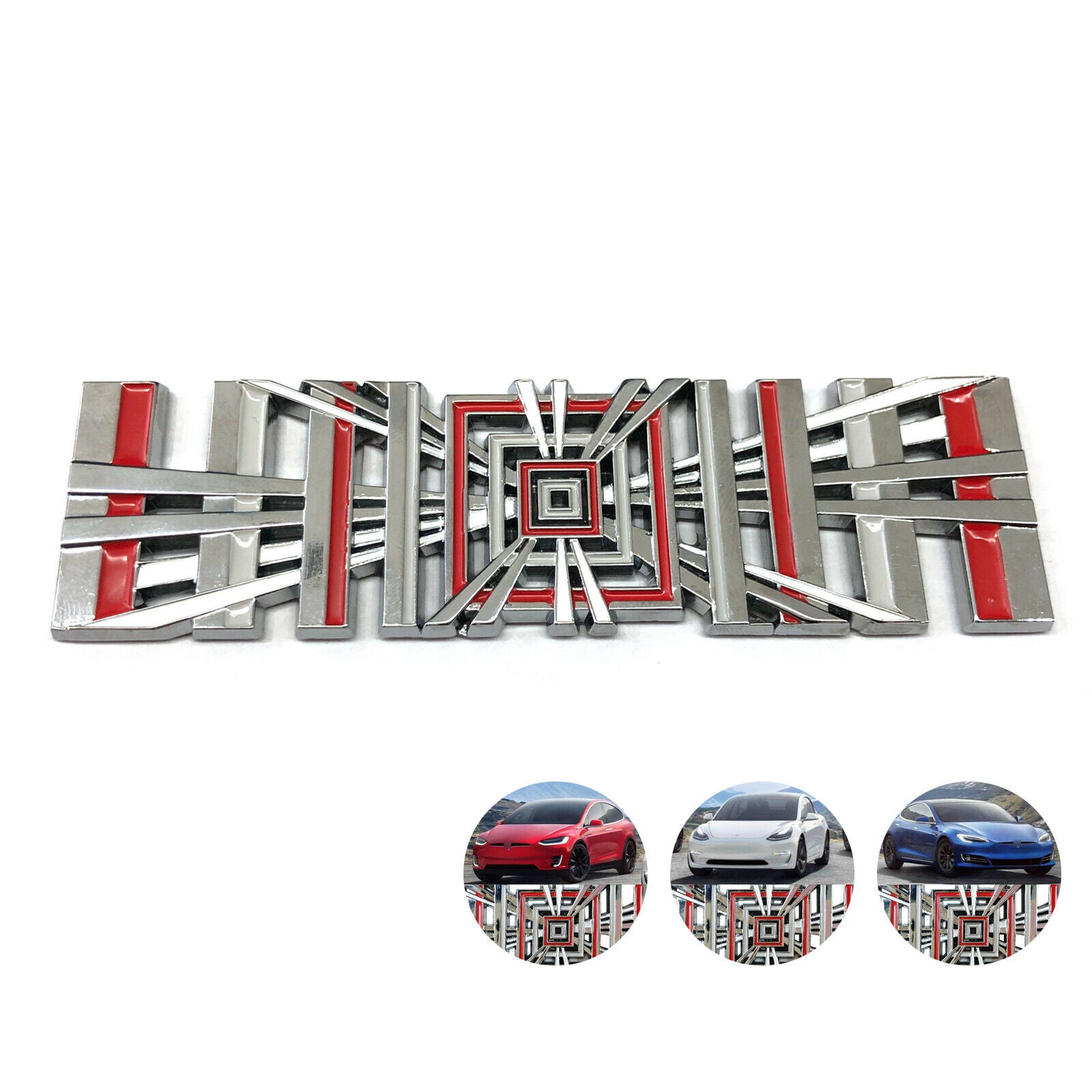 Tesla Model S, 3, X, Y Plaid Badge Car 3D Logo, Metal, Spaceballs Tribute Emblem