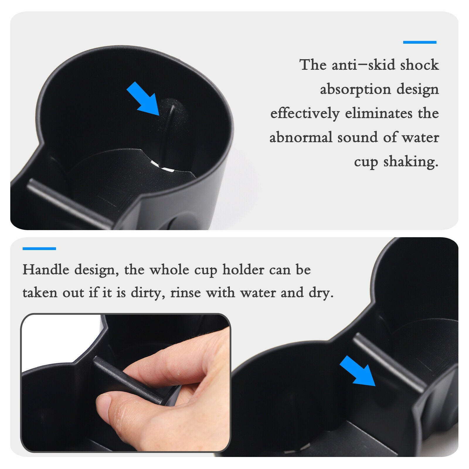 Tesla Model S, X Plaid, Long Range, Cup Holder Insert, Black, 2021-2023