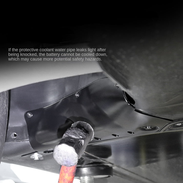 Tesla Model 3 Battery Cooling Line Protection Guards, Coated Steel, Pair, 2017-2022