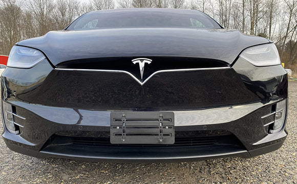 Tesla Model S, X Front License Plate Bumper Mount Holder Bracket, 2012-2021