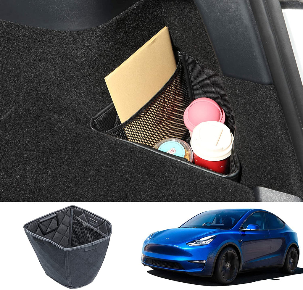 Tesla Model Y Rear Trunk Storage Pocket Organizers, Pair, Left & Right Side, 2020-2022