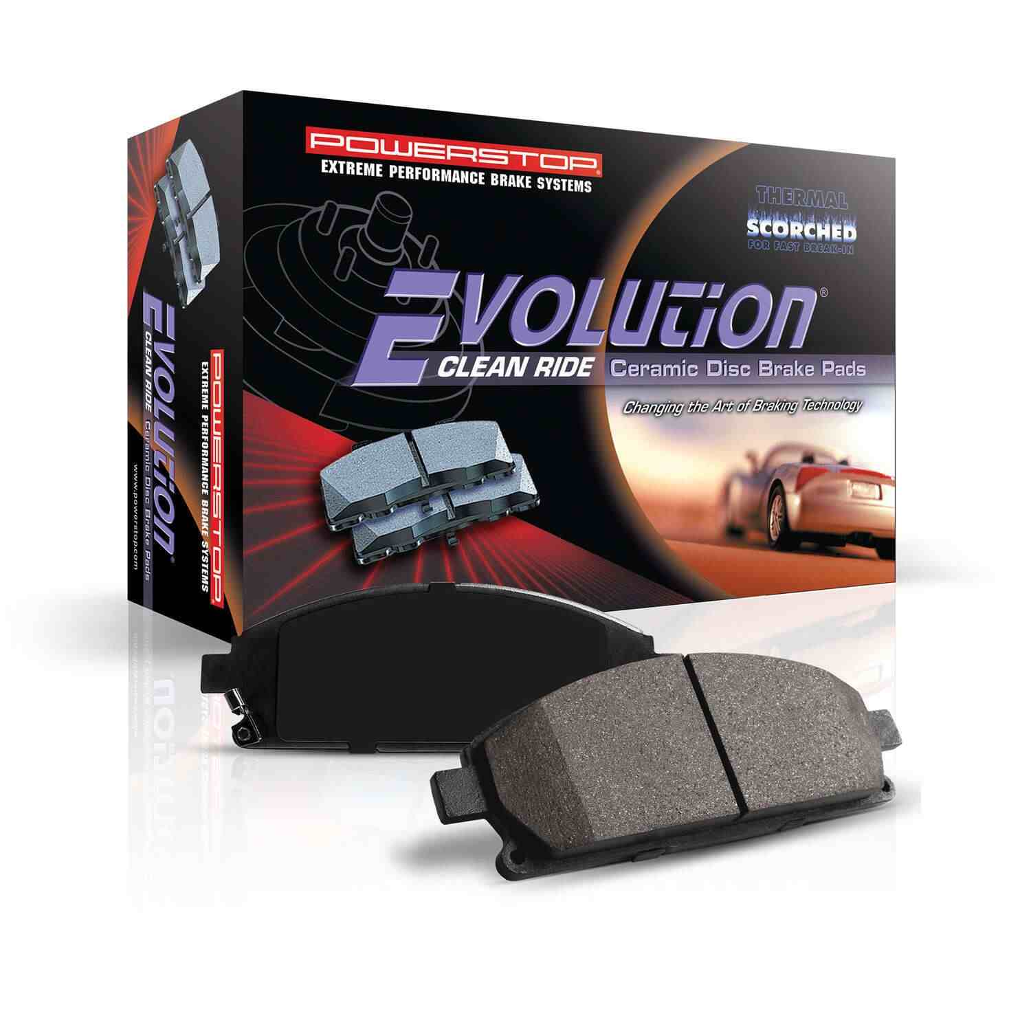 Tesla Model X Power Stop Z16 EVOLUTION Front Low-Dust Ceramic Brake Pads, 2016-2021