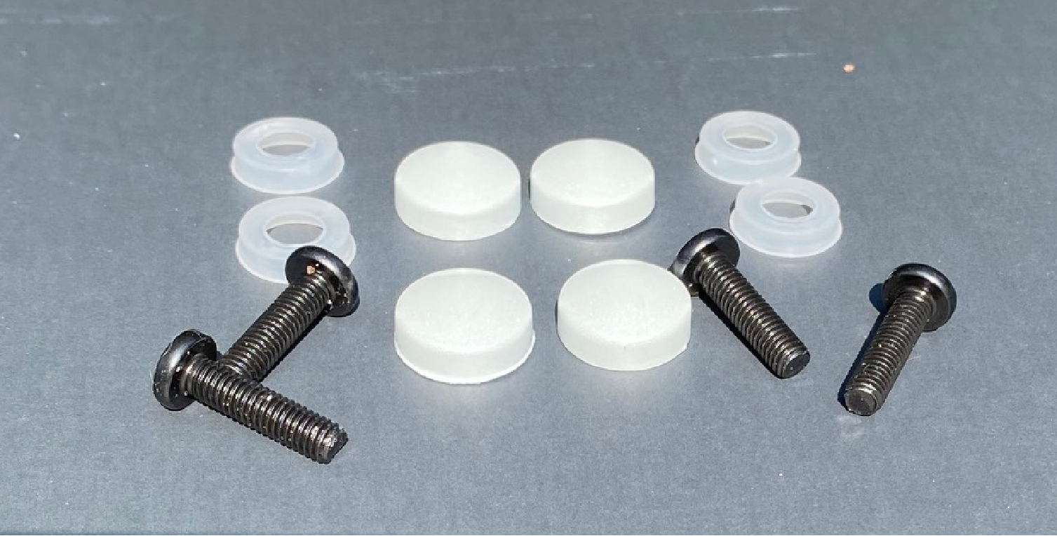 Tesla Model S, 3, X, Y License Plate Screw Cap Cover Kit, Painted Factory Color Pearl White PPSW