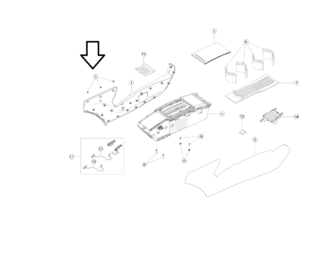 Tesla Model X Interior Premium Center Console Trim Fastener Clips, 201