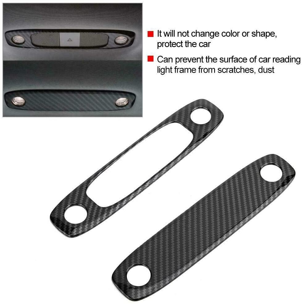 Tesla Model 3, Y Dome Reading Lamp Light Cover Trim, Carbon Fiber, 2017-2024