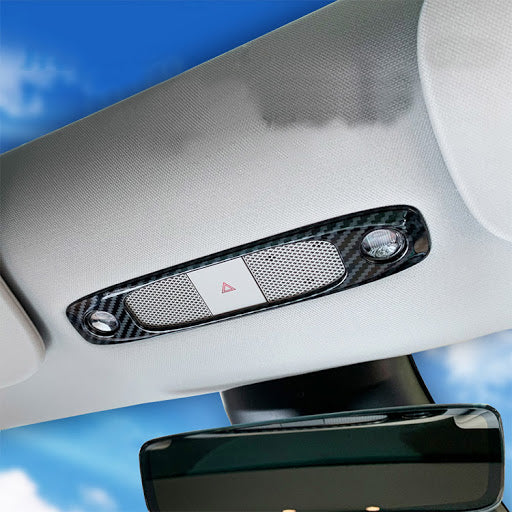 Tesla Model 3, Y Dome Reading Lamp Light Cover Trim, Carbon Fiber, 2017-2024