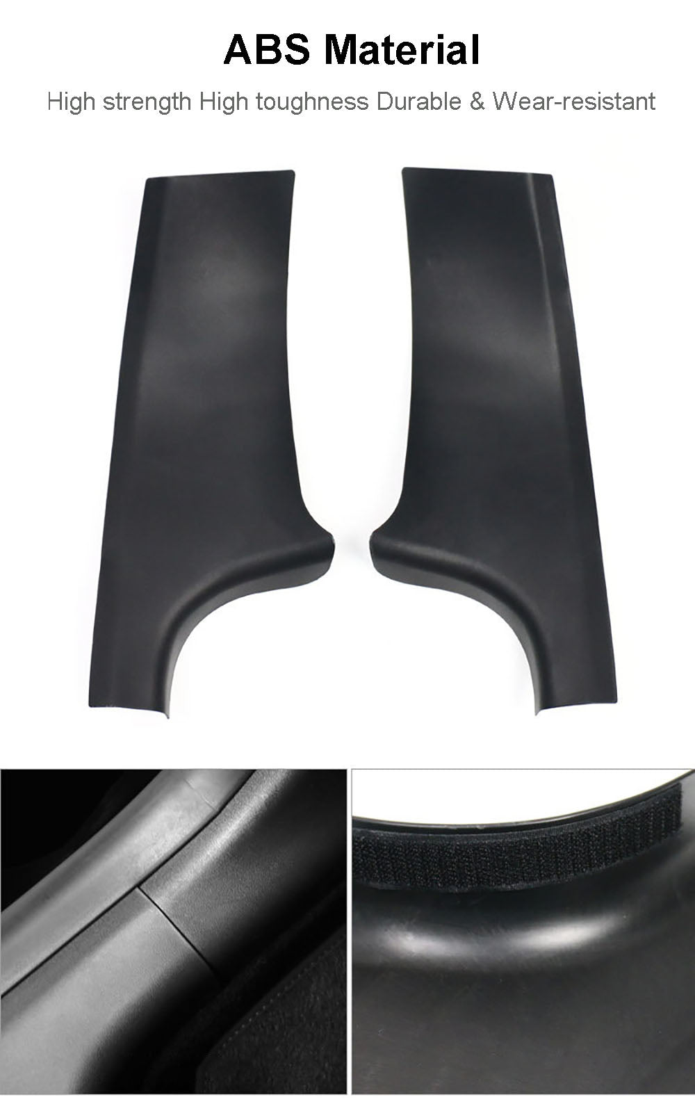 Tesla Model Y Rear Inside Door Sill Guard Protectors, ABS, 2020-2023