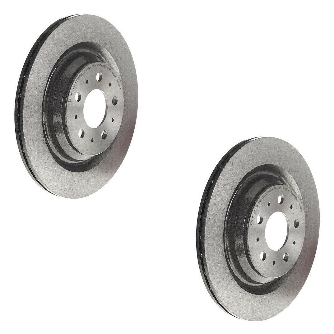 Tesla Model 3 Brembo Premium UV Coated Rear Brake Rotors, Pair, 2017-2021