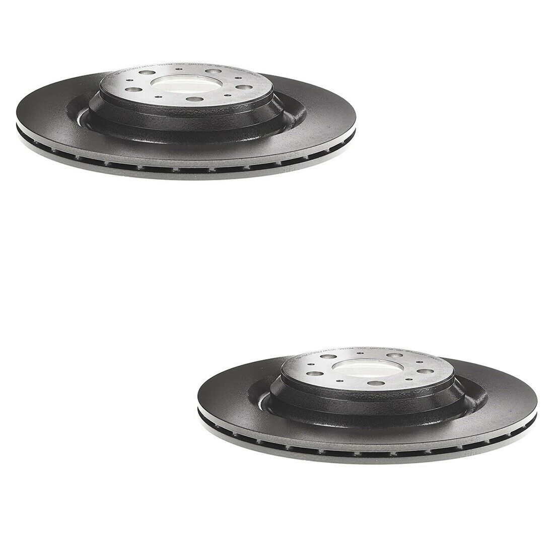 Tesla Model 3 Brembo Premium UV Coated Rear Brake Rotors, Pair, 2017-2021