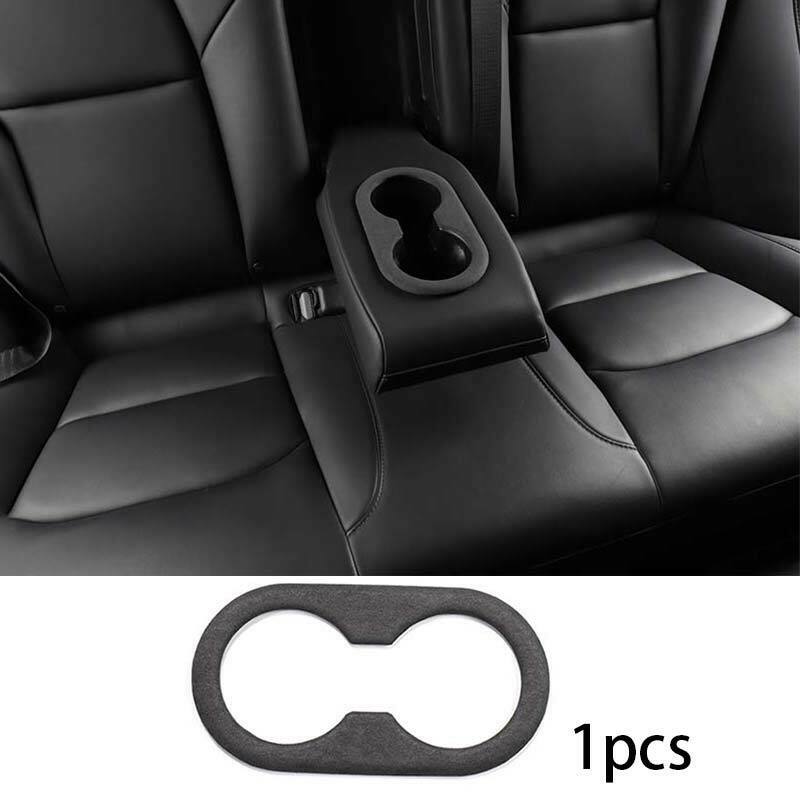 Tesla Model 3 Rear Cup Holder Alcantara Leather ABS Trim Cover, 2017-2023
