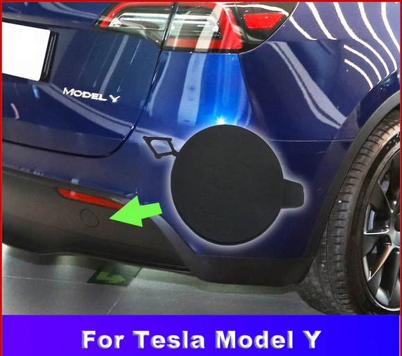 Tesla Model Y Rear Bumper Tow Hook Cover Cap, 2020-2024
