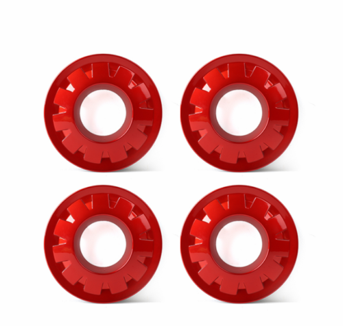 Tesla Model Y ABS Wheel Center Caps Hub Covers, 20 & 21 Inch, Red, 4PCS Set, 2020-2022