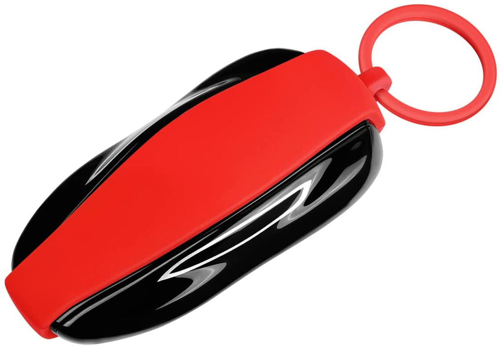 Tesla Model Y Key Fob Cover Shell Protector Case Holder, Red, 2020-2026