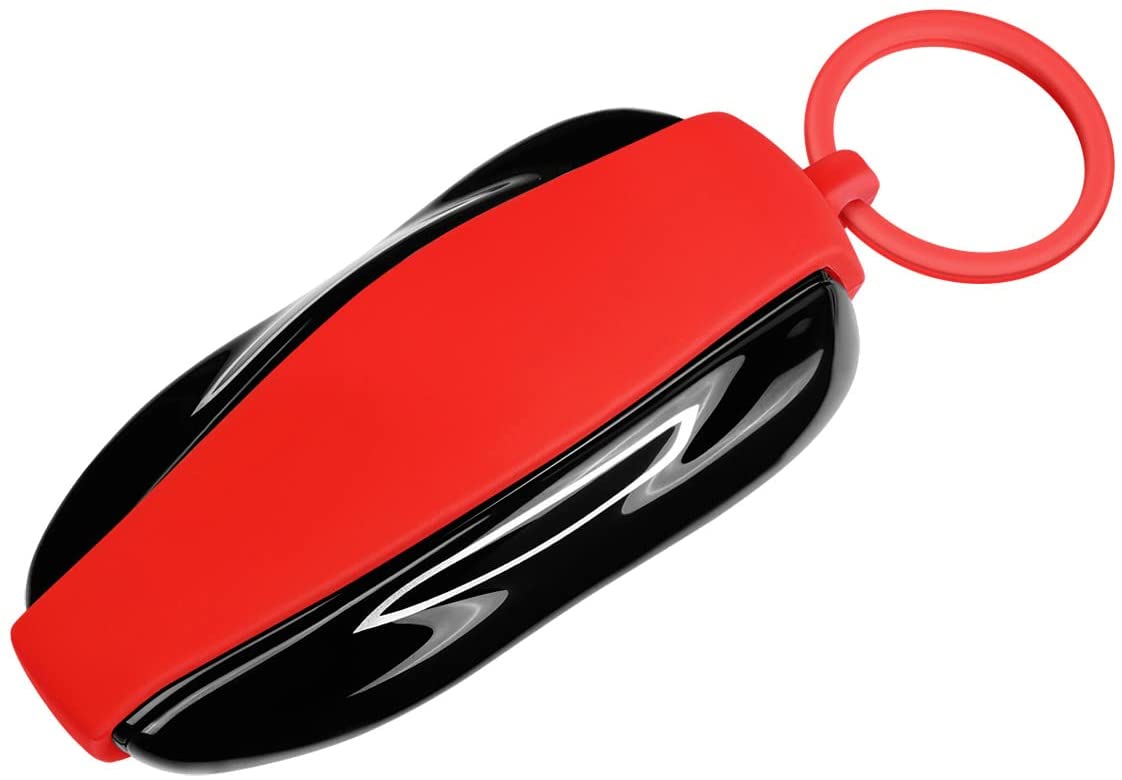 Tesla Model Y Key Fob Cover Shell Protector Case Holder, Red, 2020-2026