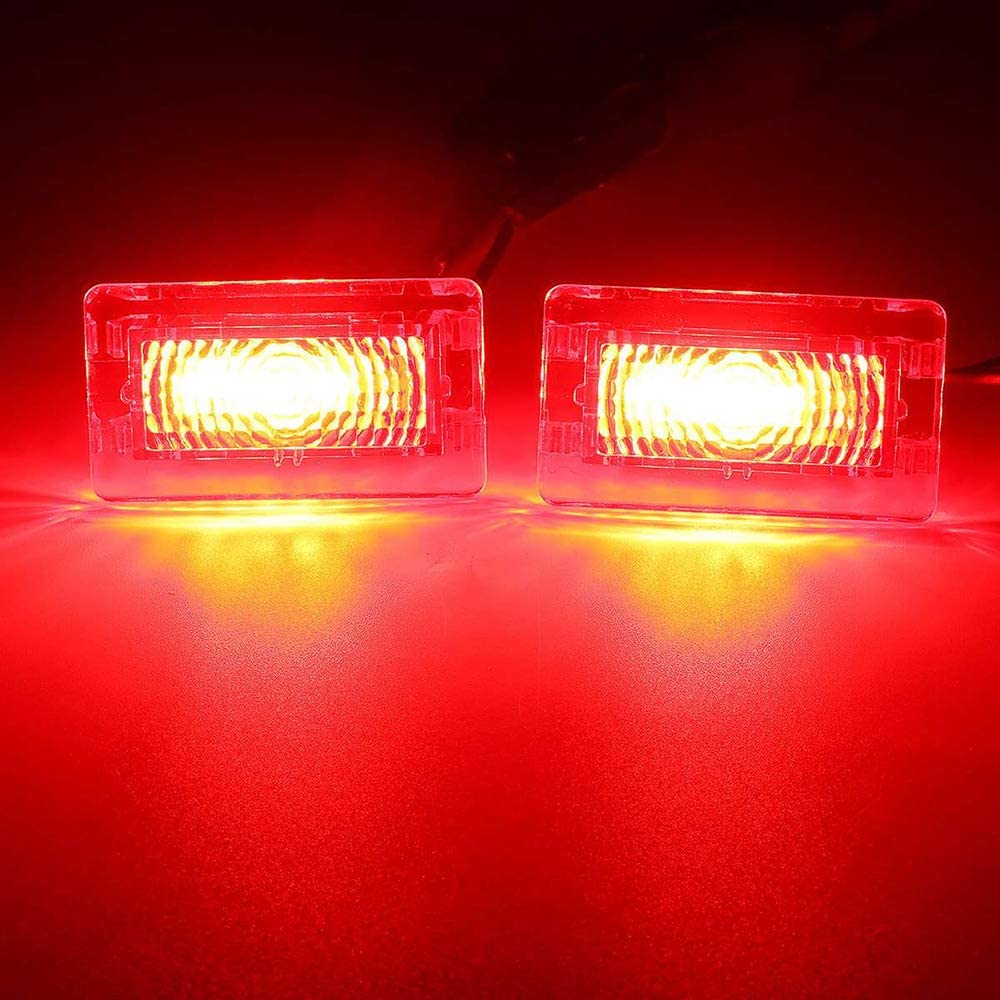 Tesla Model S, X LED Red Door Warning Flashing Lights, Atmosphere Upgrade Kit, Pair