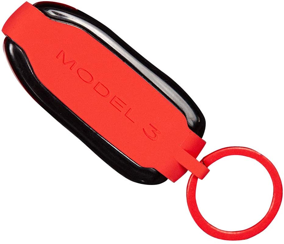 Tesla Model 3 Key Fob Cover Shell Protector Case Holder, Red, 2017-2026