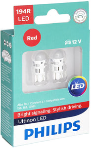 Smart Car Fortwo LED License Light Bulbs, Red, Pair, 2005-2018