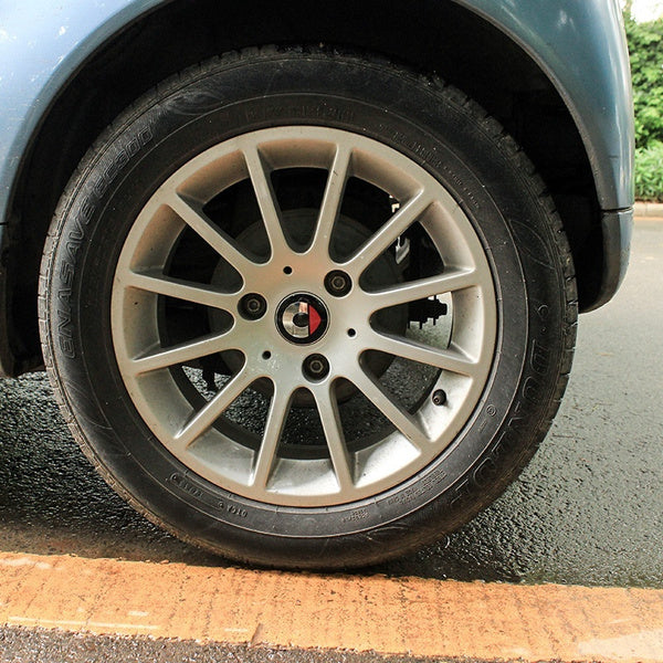 Smart Car Fortwo, 453, Wheel Center Cap Decal Stickers, Aluminum, Red, 2014-2021

