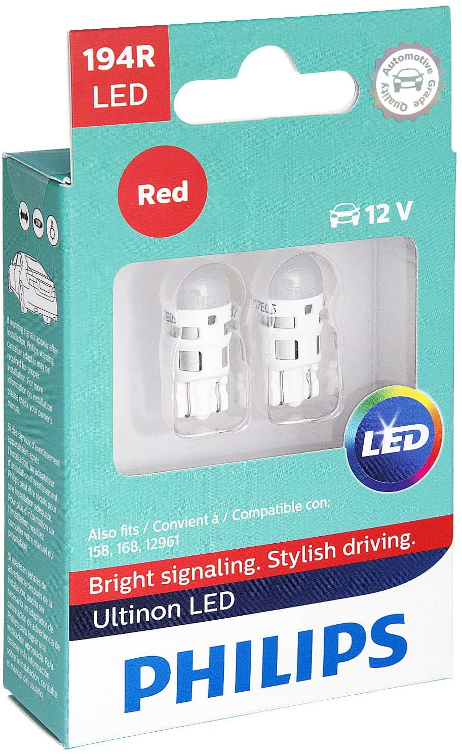 Chevy Volt LED Dome Light Bulbs, Bright Red, 2011-2019