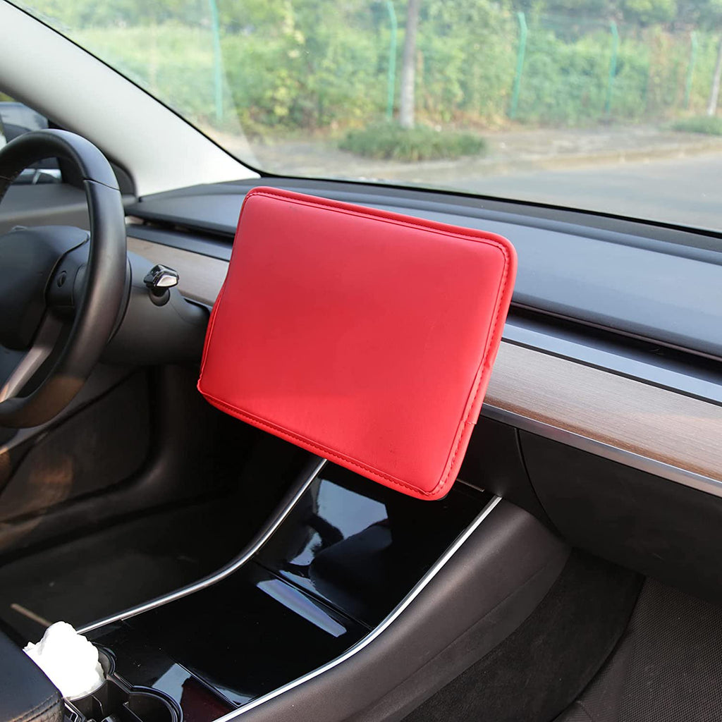 Tesla Model 3, Y Center Display Screen Cover Sleeve Slip on Sunshade Screen Protector, Red