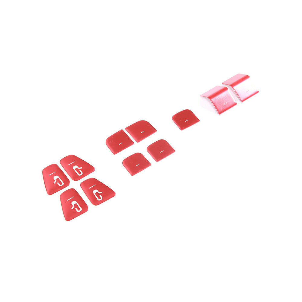 Tesla Model 3, Y Window Lift Switch Button, Door Open, Cover Kit, Red Aluminum