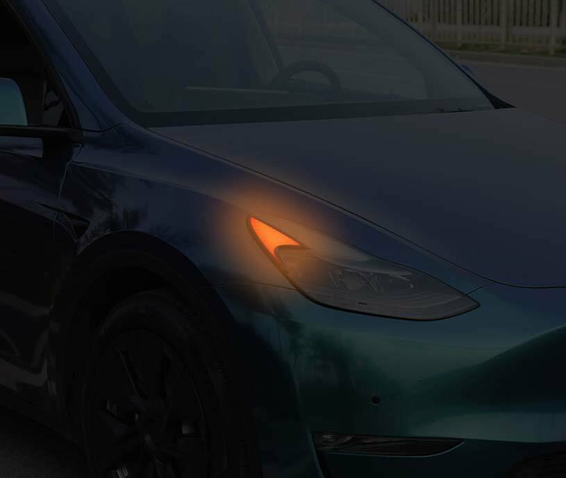 Tesla Model Y Headlight Eyebrow Reflectors, 2020-2022

