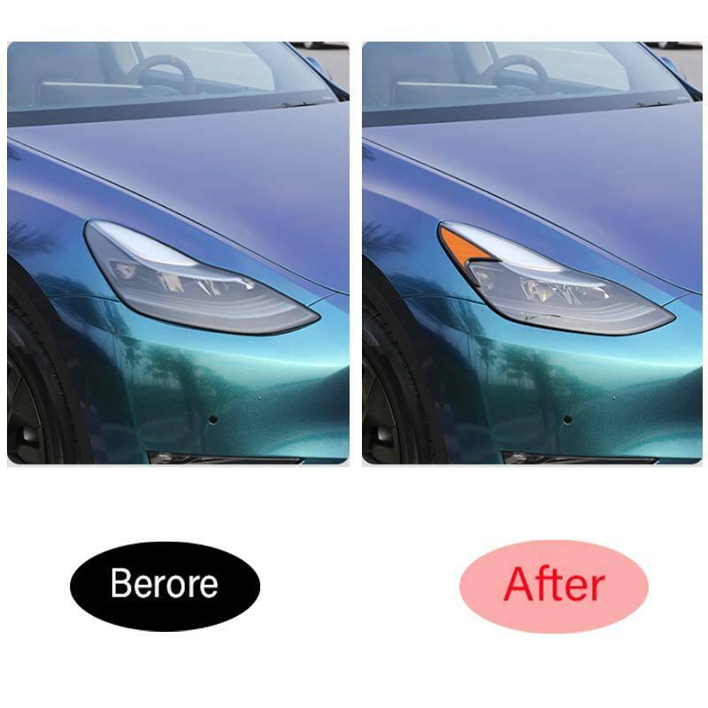 Tesla Model Y Headlight Eyebrow Front Trim Reflectors, 2020-2024